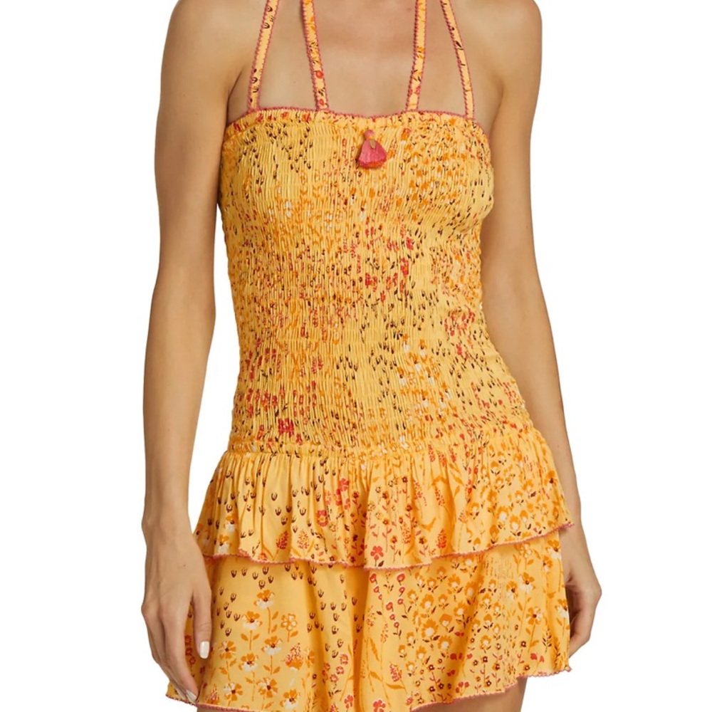 NWT Poupette St Barth Printed Bandeau Mini ROMPER Dress Size S